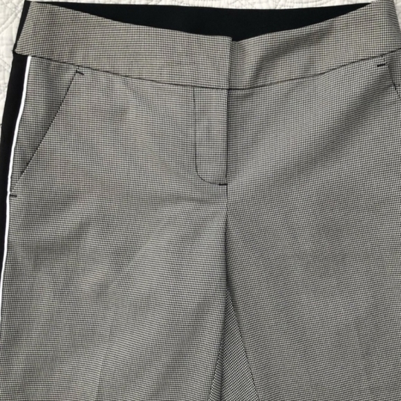 New Houndstooth Side Striped Black Ankle Pants Small - Picture 4 of 7